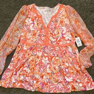 Torrid floral super soft long sleeve top